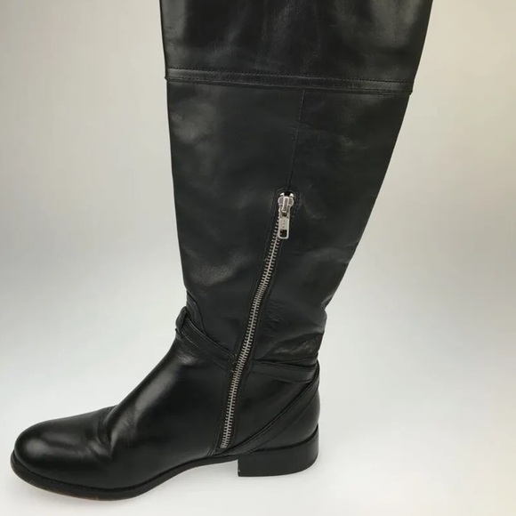 Coach New York Womens Micha Wide Calf Riding Boots Black Leather Zip Buckle - Picture 6 of 6
